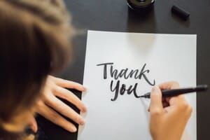 The power of a professional thank-you note