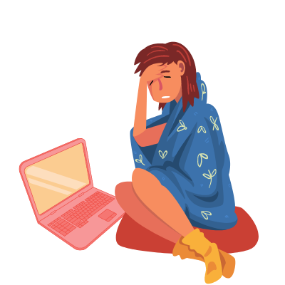 paid sick leave 400x400 girl sick telecommuting
